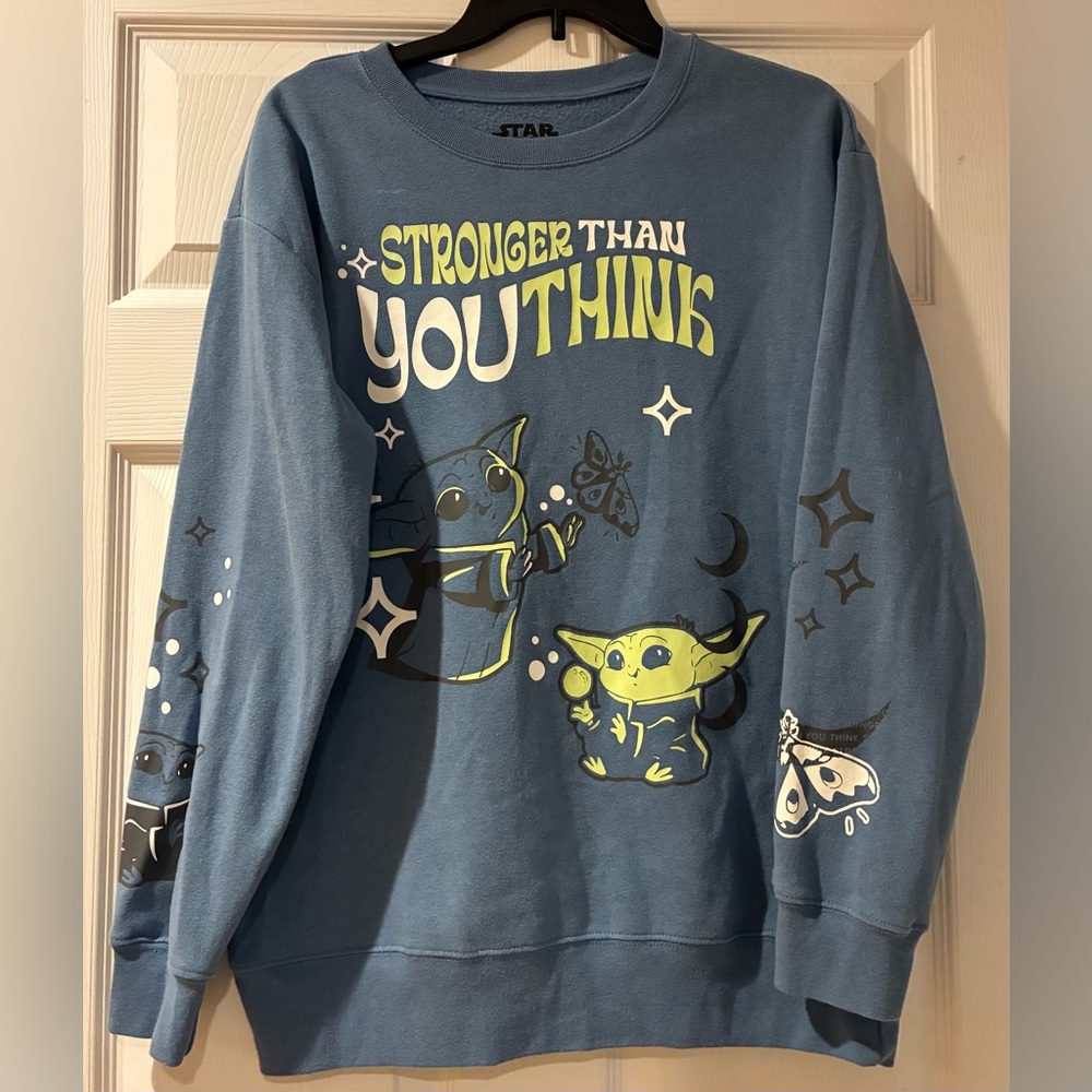Stars Wars Grogu "Stronger Than You Think" crew sweatshirt